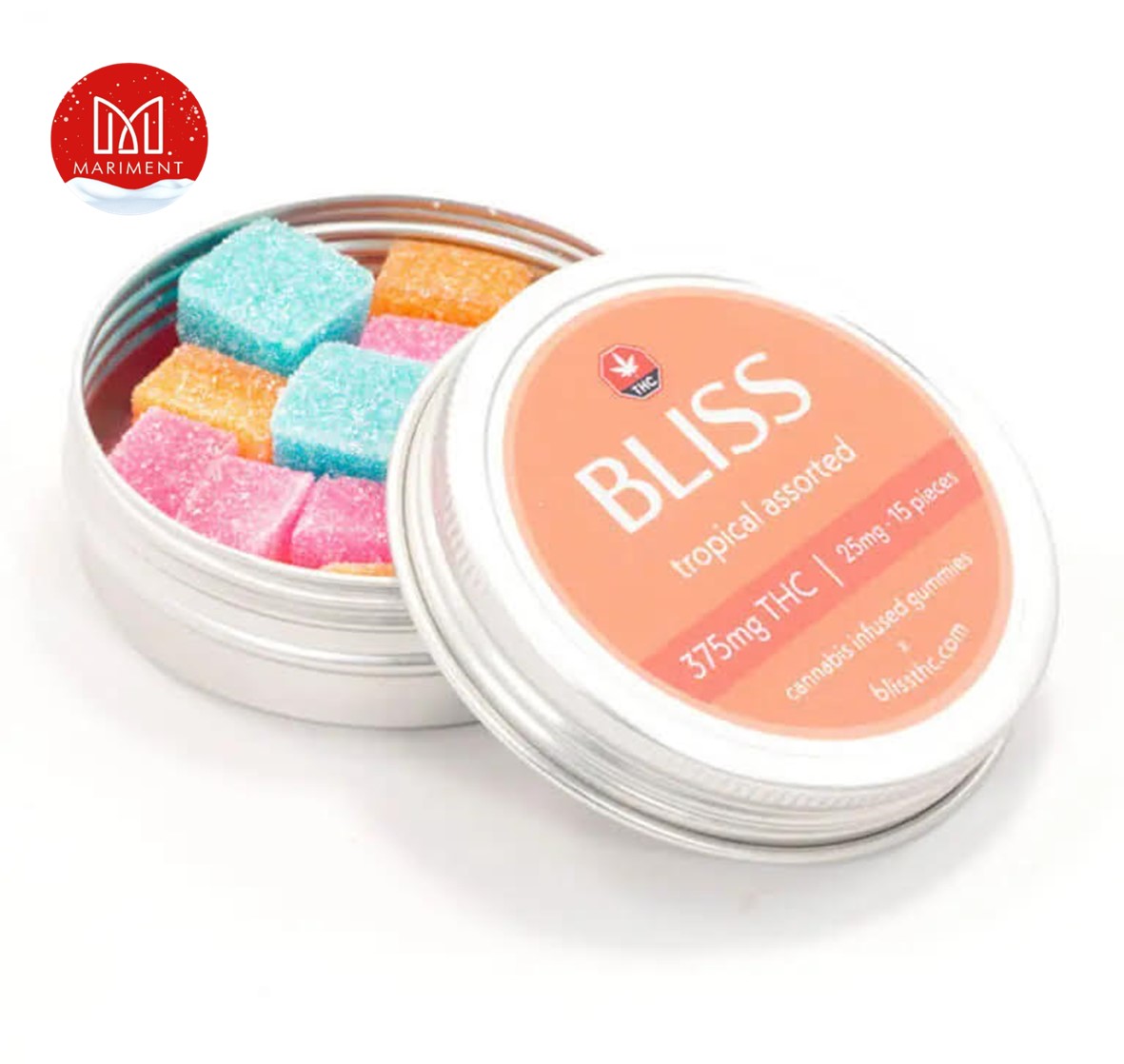 Buy 375mg THC Cubes by Bliss Edibles